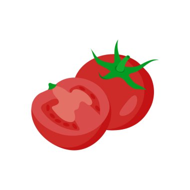 Domates ikonu vektörde. Logotype