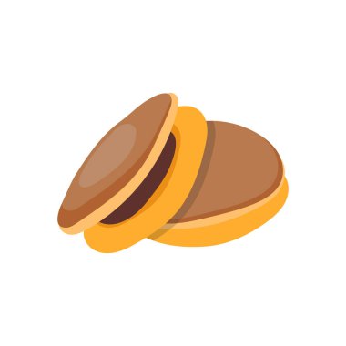 Vektör olarak Dorayaki simgesi. Logotype