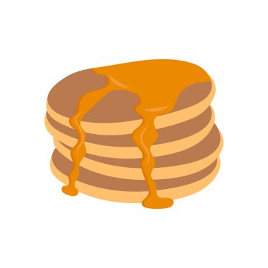 Vektör olarak pankek simgesi. Logotype
