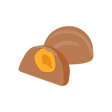 Çikolata Gerçek vektör simgesi. Logotype