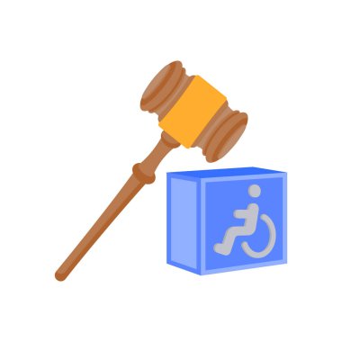 Disability Law Flat Vector Illustration Isolated clipart