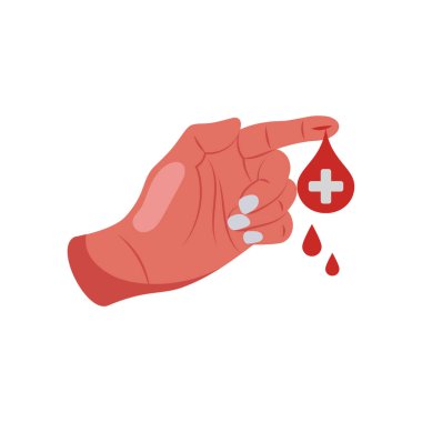 Diyabet Düz Vektör İllüstrasyonu İzole Edildi