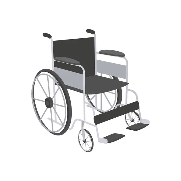 Tekerlekli Sandalye Düz Vektör Resimleri İzole Edildi