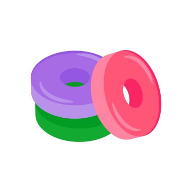 Mercan Çubuğu Hapları Düz Vektör Resimleri İzole Edildi