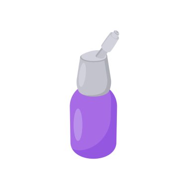 Burun spreyi düz vektör çizimi izole edildi