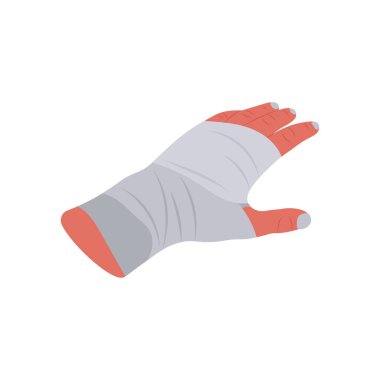 Pamuk Bandaj Düz Vektör Resimleri İzole Edildi