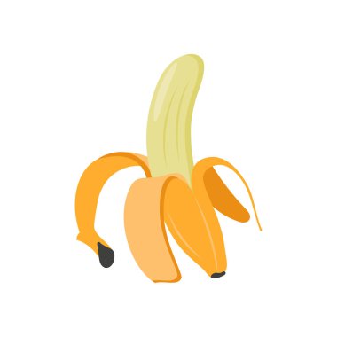 Muz Düz Vektör Resimleri İzole Edildi