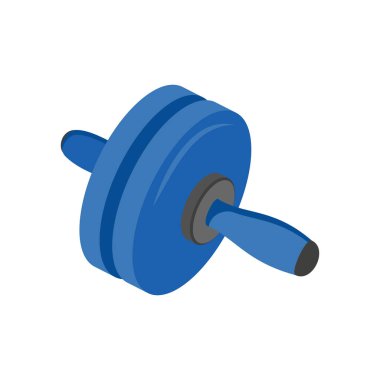 Jimnastik Tekerleği Düz Vektör İllüstrasyonu İzole Edildi