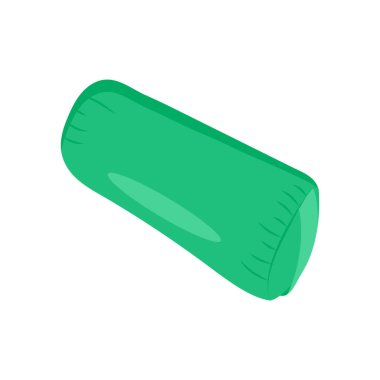 Egzersiz Yastık Düz Vektör Çizimi İzole Edildi