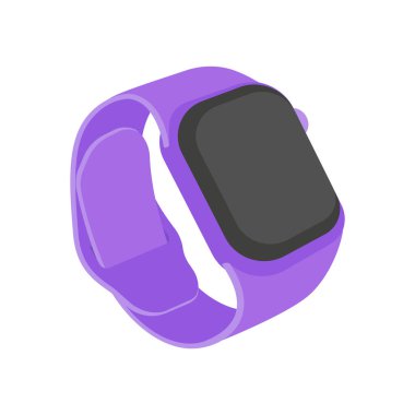 Akıllı Saat Düz Vektör Resimleri İzole Edildi