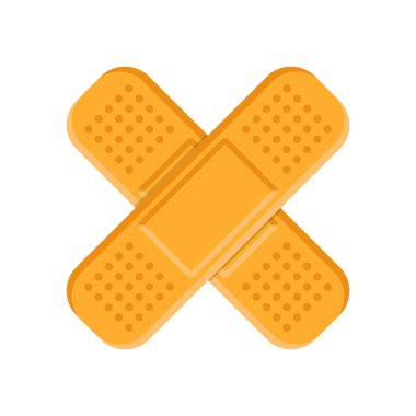 Bandajlar Düz Vektör Resimleri İzole Edildi