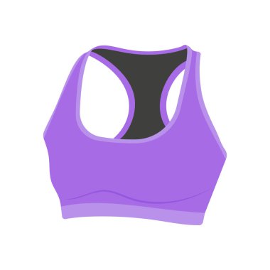 Spor Sütyen Düz Vektör Resimleri İzole Edildi