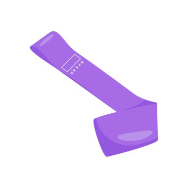 Fitness Elastik Bant Düz Vektör İllüstrasyonu İzole Edildi