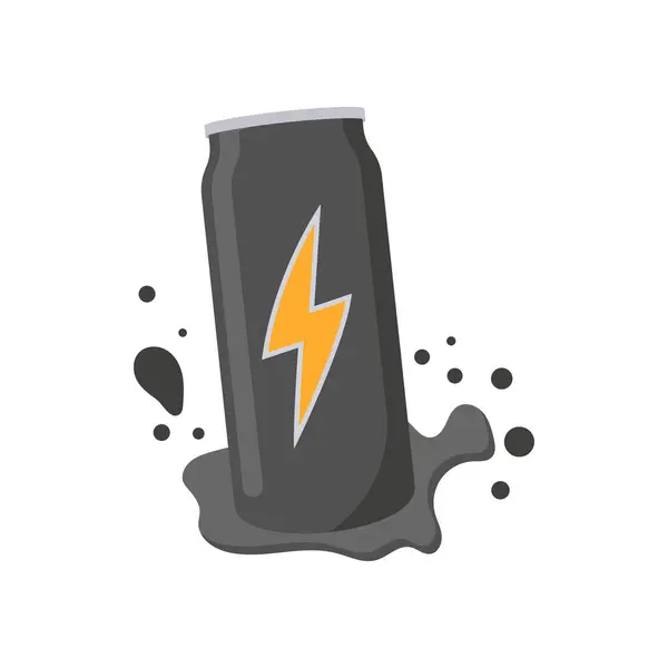 Enerji İçeceği Düz Vektör Resimleri İzole Edildi