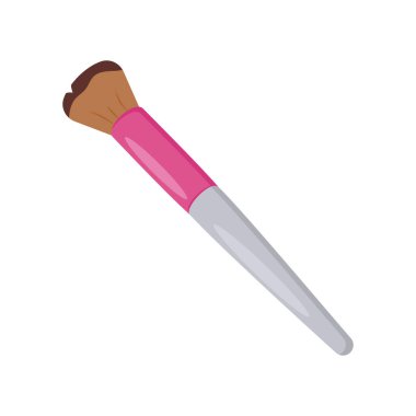 Kırmızı Fırça Düz Vektör İllüstrasyonu. İzole edilmiş