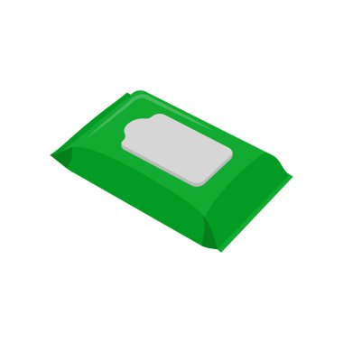 Makyaj Mendilleri Düz Vektör İllüzyonu. İzole edilmiş