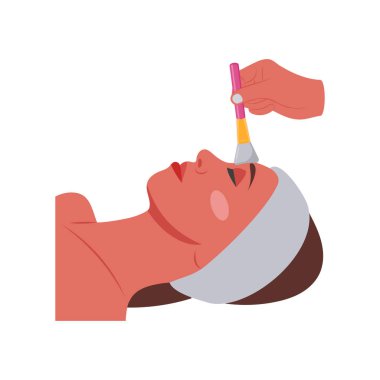 Düz Vektör Çizimi Soyuluyor. İzole edilmiş