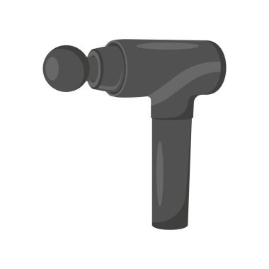 Masaj Silahı Düz Vektör Çizimi. İzole edilmiş