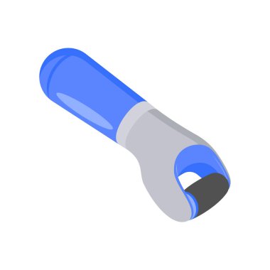 Foot Scrubber Düz Vektör İllüstrasyonu. İzole edilmiş