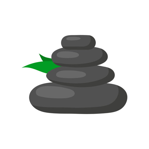 Spa Stone Flat Vector Illustration. Isolated