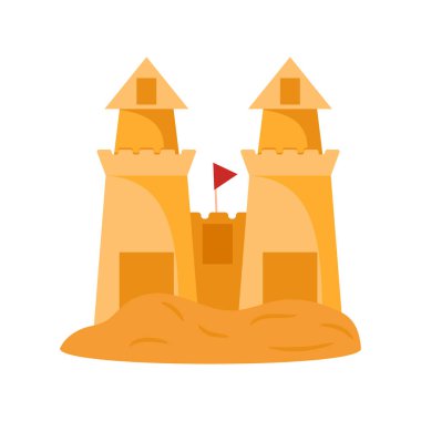 Sand Castle Vector Illustration -  Isolated clipart