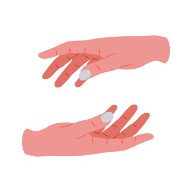 Yin ve Yang Hands vektör çizimi - izole edildi