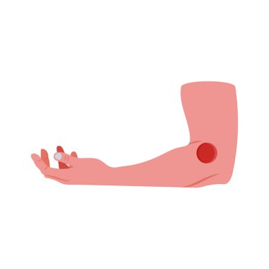 Kol Basınç Noktası Vektör Resimleri - izole edildi