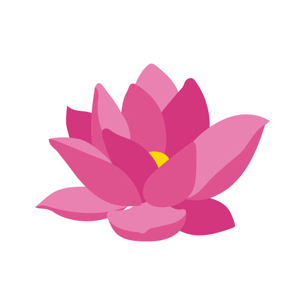 Иллюстрация вектора цветов лотоса - изолированная