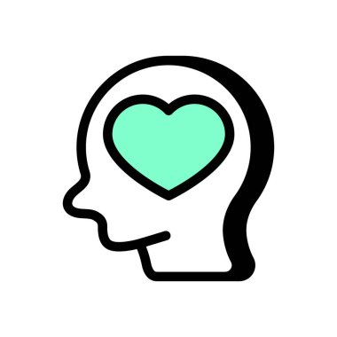 Duygusal Zeka ikonu vektör olarak. logotype