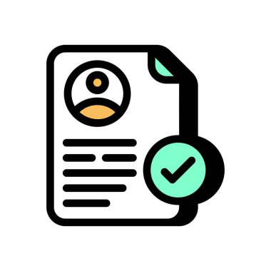 Vektör olarak başvuru simgesi. Logotype