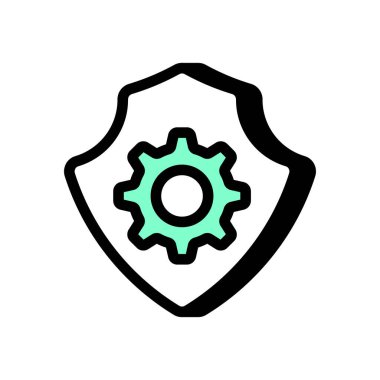 Risk Yönetimi simgesi vektörde. Logotype