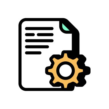 Belge Yönetimi simgesi vektörde. Logotype