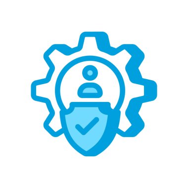 Sigorta Yönetimi simgesi vektörde. Logotype