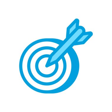 Hedef simgesi vektörde. Logotype
