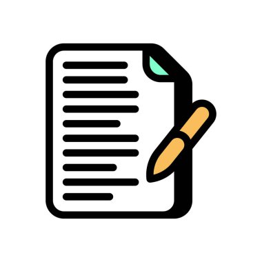 Vektör olarak iş içeriği simgesi. Logotype