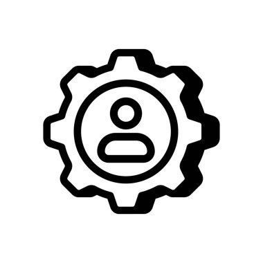 İnsan Kaynakları Yönetimi simgesi vektörde. Logotype