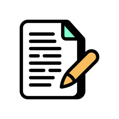 Kontrat simgesi vektörde. Logotype