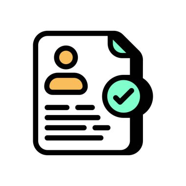 Vektör olarak Görev Onayı simgesi. Logotype