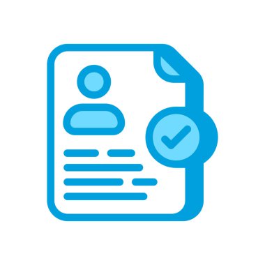 Vektör olarak Görev Onayı simgesi. Logotype