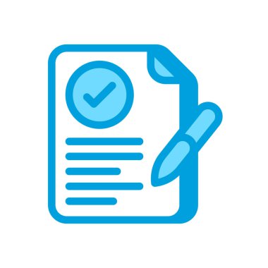 Kontrat simgesi vektörde. Logotype