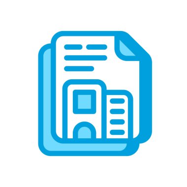 Ofis Belgesi simgesi vektör olarak. Logotype