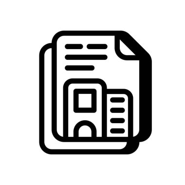 Ofis Belgesi simgesi vektör olarak. Logotype