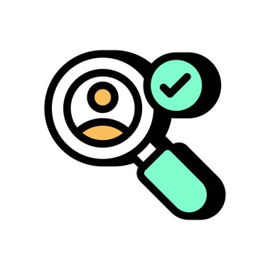 Arama simgesini vektör cinsinden tamamla. Logotype