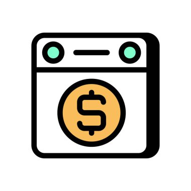 Maaş ikonu vektör olarak. Logotype