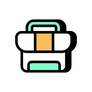 Ofis Torbası simgesi vektörde. Logotype