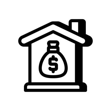 Vektör olarak ev kirası simgesi. Logotype