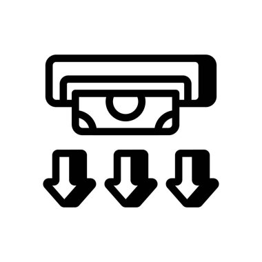 Vektör olarak geri çekme simgesi. Logotype