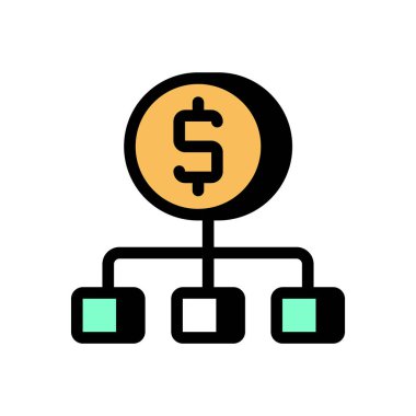 Bütçe Yönetimi simgesi vektörde. Logotype