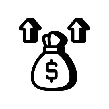 Para Dağıtım simgesi vektörde. Logotype