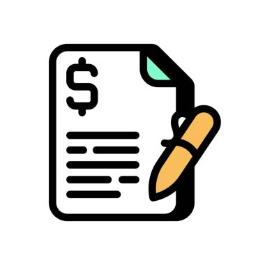 Para Görev simgesi vektörde. Logotype